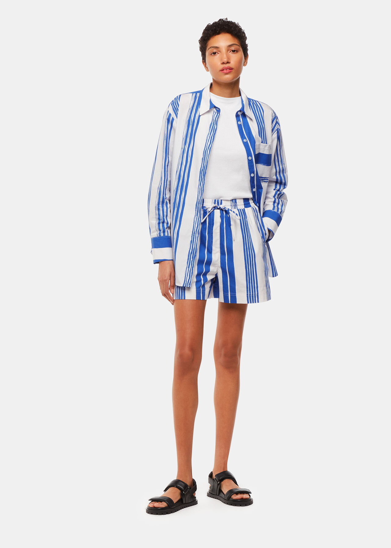 Painted Stripe Oversized Shirt